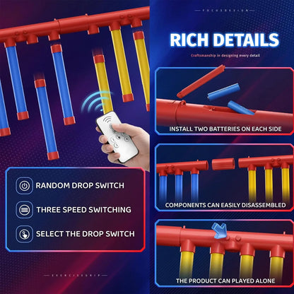 Double Stick Catch Game, Fast Reaction Trainingtoy, Indoor Fun Activity, Christmas Gift for Kids &Adults, Requires 4 Aaa Batteries,Family Games UK